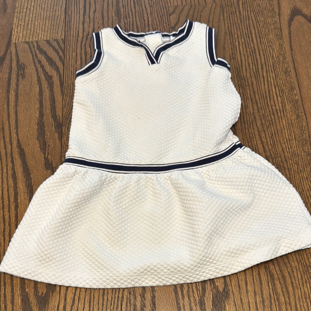 Janie and Jack White Dress with Black Trim